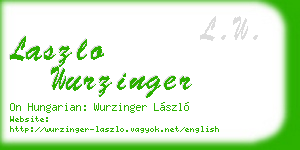 laszlo wurzinger business card